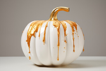 白い陶器のかぼちゃ