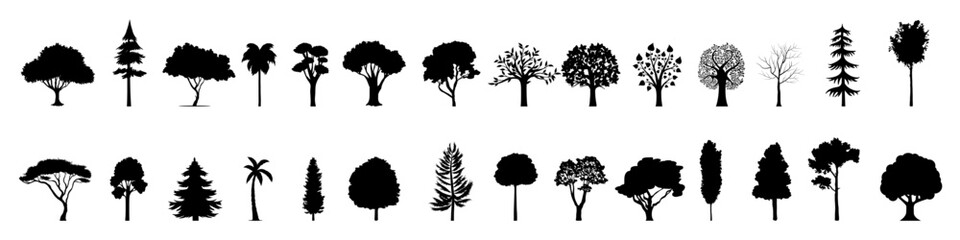 Tree icon vector set. Nature illustration sign collection. green symbol. - obrazy, fototapety, plakaty