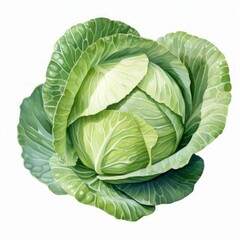 Obraz premium cabbage watercolor 