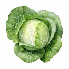 Obraz premium cabbage watercolor 