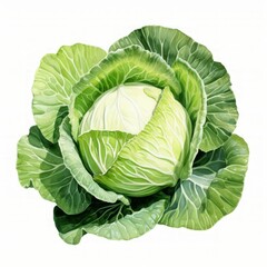 Fototapeta premium cabbage watercolor 