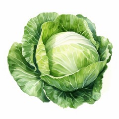 Obraz premium cabbage watercolor 