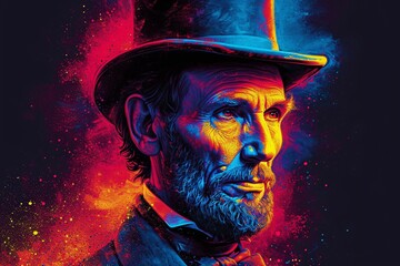 Abraham Lincoln's Blue Hat Generative AI