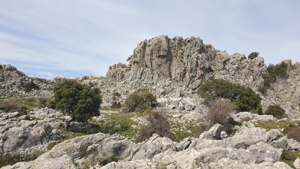 Stony rocky mountain Grazalema 