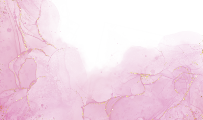 Pastel purple watercolor paint brush glitter gold. Teal mauve purple marble alcohol ink drawing effect. design template for wedding invitation or birthday