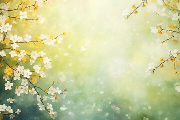 spring background with leaves