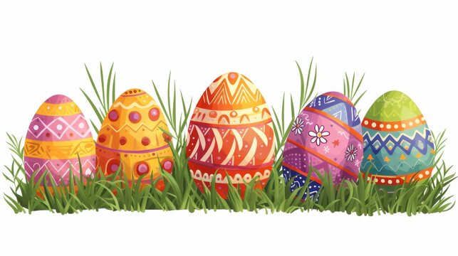 simple easter eggs clipart , generated with AI