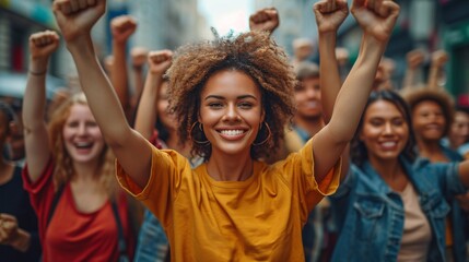 Women's March: A Celebration of Diversity and Empowerment Generative AI - obrazy, fototapety, plakaty