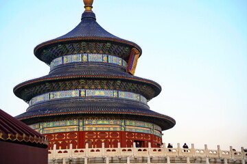 Tiantan Sky Temple in the evening. A traditional Chinese complex.