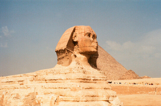 Foto de la Esfinge y de las piramides de Giza en Egipto