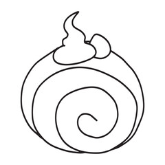 set of sweet cakes, cromboloni, dessert isolated on white background. donut, cromboloni, cakes, pudding