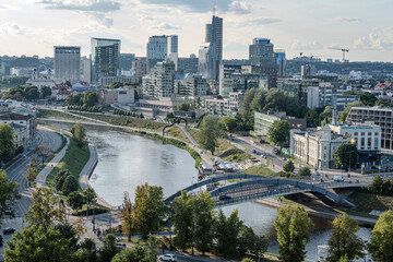 Blick auf das Zentrum von Vilnius
