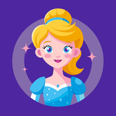 Obraz premium girl in a night, cartoon, illustration