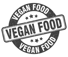 vegan food stamp. vegan food label. round grunge sign