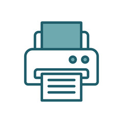printer icon vector design template simple and clean