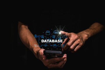 mobile technology Ai database Collection important information from Smartphone Application prevent maintain security data online internet mataverse social media For information security - Powered by Adobe