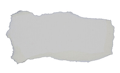 piece of white paper tear isolated on transparent background png file