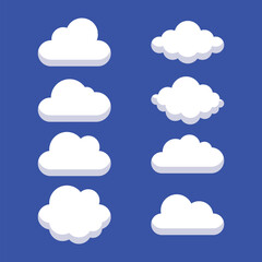 Clouds on blue background