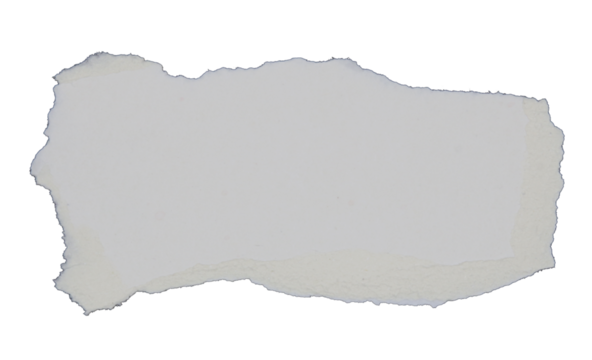 piece of white paper tear isolated on transparent background png file