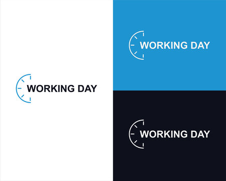 half day working hours logo