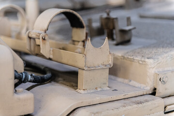 detail from military tank vehicle
