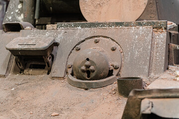 detail from military tank vehicle