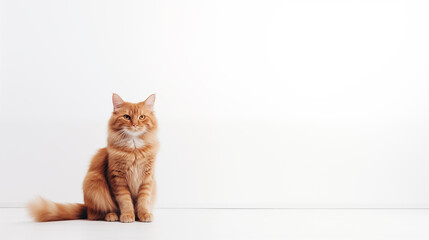 A cat on white background they commonly referred to as the domestic cat or house cat