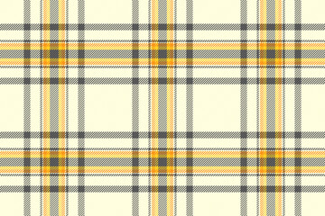 Irish pattern fabric background, good texture tartan vector. Difficult plaid textile seamless check in light yellow and dim gray colors.