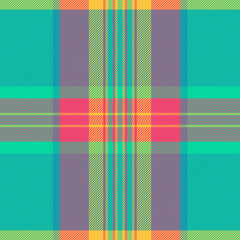 Plaid pattern check of fabric seamless tartan with a background textile texture vector.