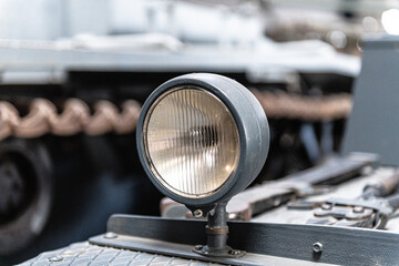 tank headlight, military detail