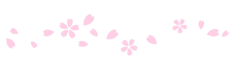 花びらが飛ぶ桜吹雪のイメージ