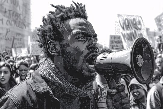 Speak Out: A Black Man's Voice in the Monthly Protest Generative AI