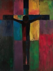 Jesus Christ background poster, religion wallpaper, social media post design, commercial marketing, cross, christianity, crucified