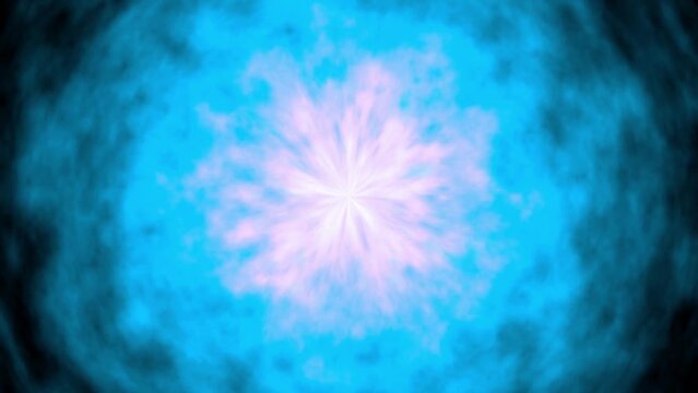 Intense Flame Blue Solar Flair Animation Effect Loop