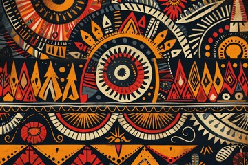 Traditional native design national pattern of papua new guinea