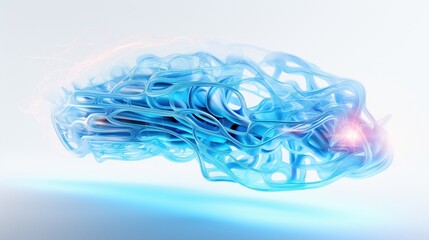 Fototapeta premium Brain-themed technology background