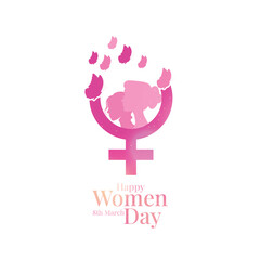 A Tribute to Strong Women, Feminism, and Sisterhood on Women's Day - Free Vector Template for Your Creative Expression