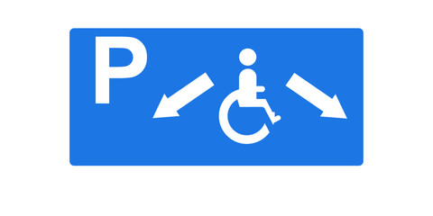 Parking réservé aux personnes handicapées - obrazy, fototapety, plakaty