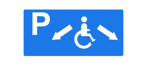 Foto op Canvas Parking réservé aux personnes handicapées © guitou60