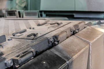 military heavy armor from tank, armour plating