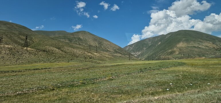 Armenia mountains landscapes close to lake Sevan