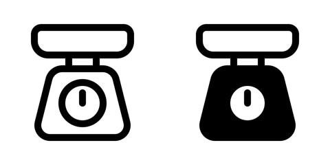 Editable kitchen scale vector icon. Bakery, cooking, appliances,  kitchenware, food. Part of a big icon set family. Perfect for web and app interfaces, presentations, infographics, etc