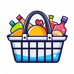 shopping cart full of products