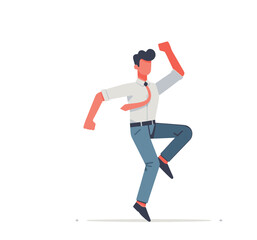 Playful and Expressive Dancing Illustration Showcasing a Happy Figure - Dancing Man Vector - Dancing Person Illustration
