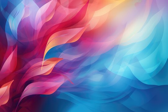 Colors of April, abstract background with watercolors in blue, orange, shocking pink, purple hues, and with copyspace for your text. April background banner for special or awareness day, week or month
