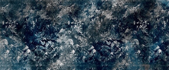 Dark abstract stone texture in shades of black, white and blue