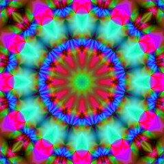 Fototapeta na wymiar Kaleidoscope Mandala Art Design. Abstract Kaleidoscope Pattern with Symmetry. psychedelic background.