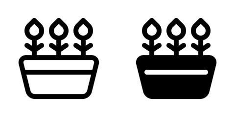 Editable potted flowers, plant vector icon. Gardening, landscaping, horticulture. Part of a big icon set family. Perfect for web and app interfaces, presentations, infographics, etc