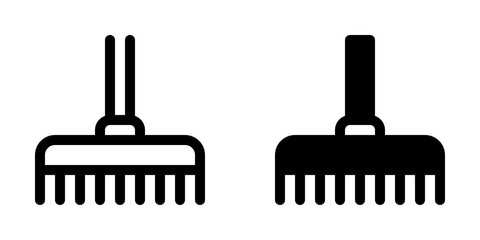 Editable rake vector icon. Gardening, landscaping, horticulture. Part of a big icon set family. Perfect for web and app interfaces, presentations, infographics, etc