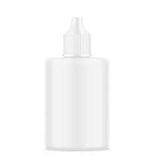 Plastic glue bottle mockup. Vector illustration isolated on white background. Can be use for template your design, presentation, promo, ad. EPS10.